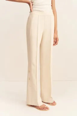 Shona Joy Irena Side Split Button Pant in Rice Size for rent on The Volte - image 2