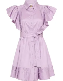 Aje Kindred Frill Mini Dress Lilac Size 12 for rent on The Volte - image 5