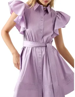 Aje Kindred Frill Mini Dress Lilac Size 12 for rent on The Volte - image 4