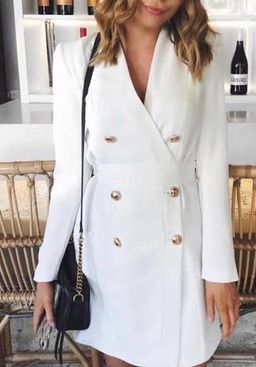 Kookai Edwina Blazer Dress White Size 36 for rent on The Volte - image 4