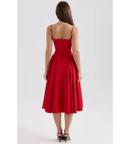 House of CB Samaria Midi Dress Red Size XS / Size 6 for rent on The Volte - image 6