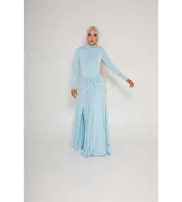 Alaia Muse Yasmin Gown Blue Size 8 for rent on The Volte - image 1