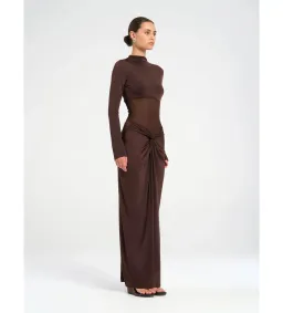 Benni Dora Maxi Dress in Chocolate Size S / AU 8 for rent on The Volte - image 2