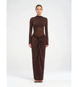 Benni Dora Maxi Dress in Chocolate Size 10 for rent on The Volte - image 1
