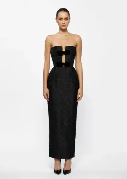 Effie Kats Kiera Dress Midi Black Size AU 10  for rent on The Volte - image 1