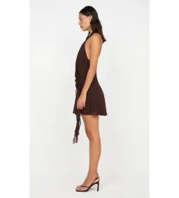 Bec & Bridge Celyse Mini Dress Dark Chocolate Size 8 for rent on The Volte - image 3