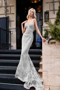 Tina Holly BB001 Formal Prom Dress Silver Size 4  for rent on The Volte - image 1