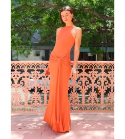 By Nicola Charli Racerback Sarong Dress in Sunset Size S / AU 8  for rent on The Volte - image 1