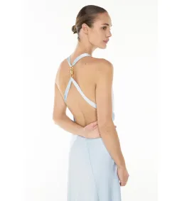 Manning Cartell Charmed Cowl Slip Maxi Dress Dove Blue Size AU 6 for rent on The Volte - image 5