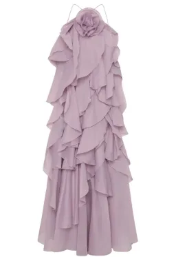Aje Pandorea Layered Maxi Dress Purple Size 8 for rent on The Volte - image 3