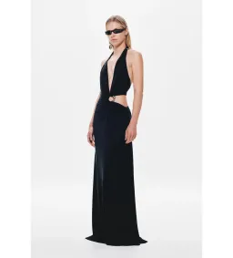 Misha Devon Cupro Maxi Dress in Black Size 8 for rent on The Volte - image 2