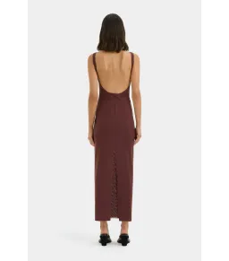 Sir the Label Jacques Twist Midi Dress Espresso Brown Size 2 / AU 10 for rent on The Volte - image 2