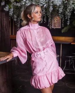 Mackenzie Mode Seeing Stars Mini Dress Pink Size AU 8 for rent on The Volte - image 1