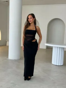 Benni Gina Halter Dress in Black Size 8 for rent on The Volte - image 3