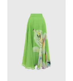 Leo Lin Indie Sleeve Top  Valeria Skirt Set Lily Print in Parakeet Size 8 for rent on The Volte - image 2