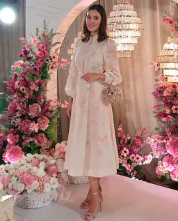 Zimmermann Crush Buttoned Midi Dress Size AU 14 for rent on The Volte - image 1