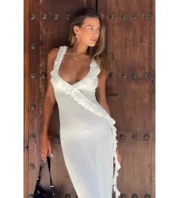 Asta Resort Antonella Maxi Dress Blanca Size AU 8 for rent on The Volte - image 3