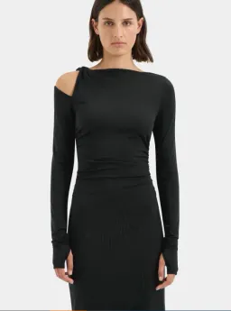 Sir Elm Long Sleeve Midi in Black Size 6 for rent on The Volte - image 2