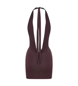 Saboa Studios Bembe Mini Dress in Espresso Size XS / AU 6 for rent on The Volte - image 5