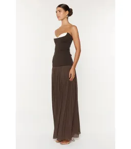 She is OLLÁ Nicolette Maxi Dress Espresso Size M / AU 10 for rent on The Volte - image 2