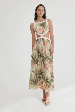 Significant Other Marino Dress in Painted Floral Size 8 for rent on The Volte - image 8