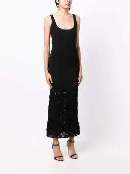 Rebecca Vallance Romina Crochet Trimmed Midi Dress Black Size L AU 12 for rent on The Volte - image 2
