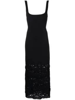 Rebecca Vallance Romina Crochet Trimmed Midi Dress Black Size L AU 12 for rent on The Volte - image 5