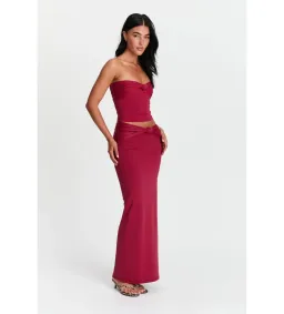 Sasha Therese Naya Top and Mila Maxi Skirt Set Cherry Red Size S AU 8 for rent on The Volte - image 2