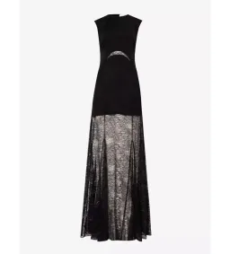 Camilla and Marc Angelo Lace Skirt Woven Maxi Dress Black Size AU 10 for rent on The Volte - image 5