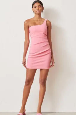 Bec & Bridge Paloma Mini Dress Flamingo Pink Size 8 for rent on The Volte - image 1