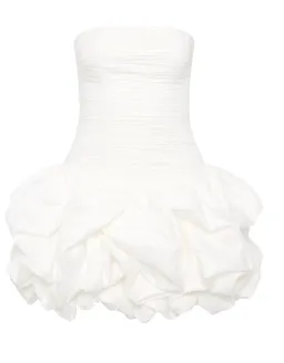AJE Violette Bubble Hem Mini Dress White Size 6 for rent on The Volte - image 4
