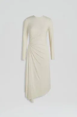 Scanlan Theodore Draped Tinsel Midi Vanilla Size 10 for rent on The Volte - image 3