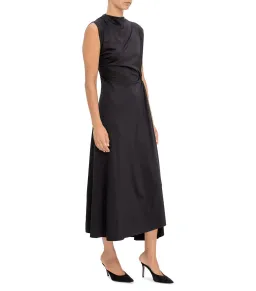 Victoria Beckham Asymmetric Drape Midi Dress Size 16 for rent on The Volte - image 3