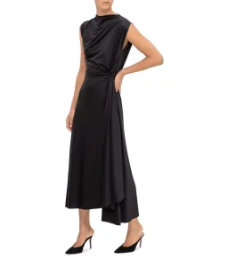 Victoria Beckham Asymmetric Drape Midi Dress Size 16 for rent on The Volte - image 5
