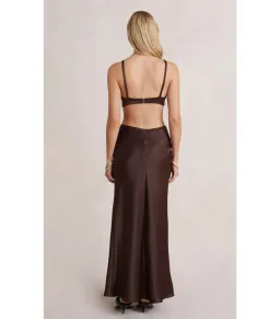 Bec and Bridge Flex V Maxi Dress in Brown Size AU 6  for rent on The Volte - image 3