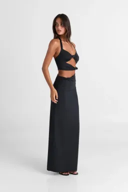 Sasha Therese Oralia Maxi Dress Black Size 6  for rent on The Volte - image 3