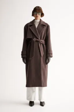 Elka Collective Arna Coat in Chocolate Brown Size 12/L for rent on The Volte - image 1