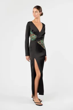 One Fell Swoop Roisin Maxi Dress Ember Glow Black Size 12  for rent on The Volte - image 5