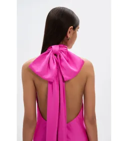 MISHA Evianna Satin Gown Pink Size 10 for rent on The Volte - image 5