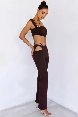 Mistress Rocks Passion Pant Set Chocolate Size 10  for rent on The Volte - image 2