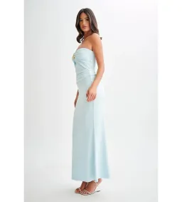 Meshki Winslet Top And Bruna Slinky Fishtail Maxi Skirt in  Sky Blue Set Size AU 10 for rent on The Volte - image 2