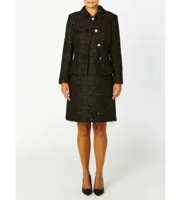 Anthea Crawford Cara Tweed Jacket Black One Size for rent on The Volte - image 1