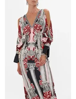 Camilla Plunge Neck Draped Shoulder Dress Size 16/XL for rent on The Volte - image 15