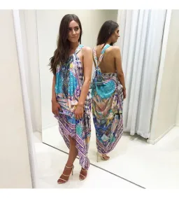 Camilla Gaudi Tribute Drawstring Dress Multi Print One Size for rent on The Volte - image 2