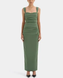 Sir the Label Florent Balconette Maxi Dress Forest Green Size 10/M for rent on The Volte - image 2
