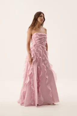 Aje Allairie Gown Pink Size 8 for rent on The Volte - image 3