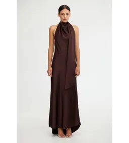 Significant Other Adriana Halter Gown Chocolate Size 6 for rent on The Volte - image 1