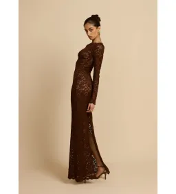 Arcina Ori Monet Maxi Dress in Brown Size 12 for rent on The Volte - image 3