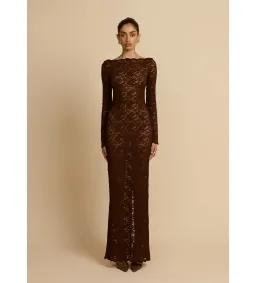 Arcina Ori Monet Maxi Dress in Brown Size 12 for rent on The Volte - image 1