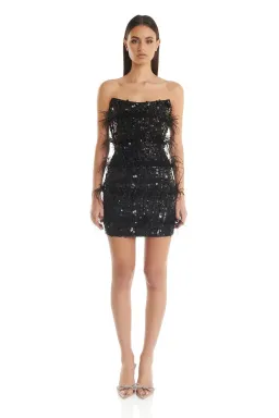 Eliya The Label Tiffany Mini Dress in Black Size AU 6 for rent on The Volte - image 1